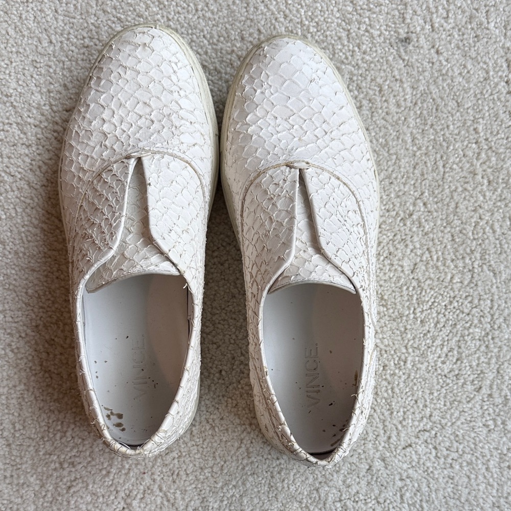 Vince Nelson White Python Sneakers - image 7